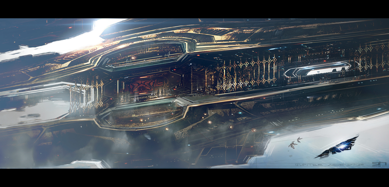Illustration for article titled The concept art of Jupiter Ascending is glorious eye candy